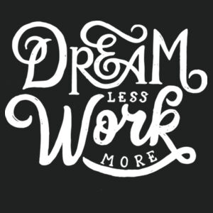 Dream Less Work More - Adult Colorblock Sweatshirt Design