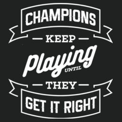 Champions Keep Playing - Lace Hooded Sweatshirt Design