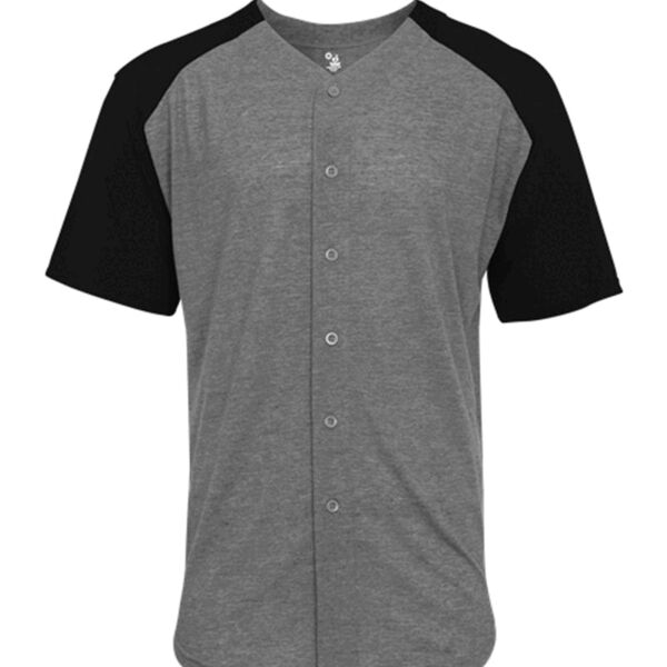 Men's Triblend Full Button T-Shirt Thumbnail